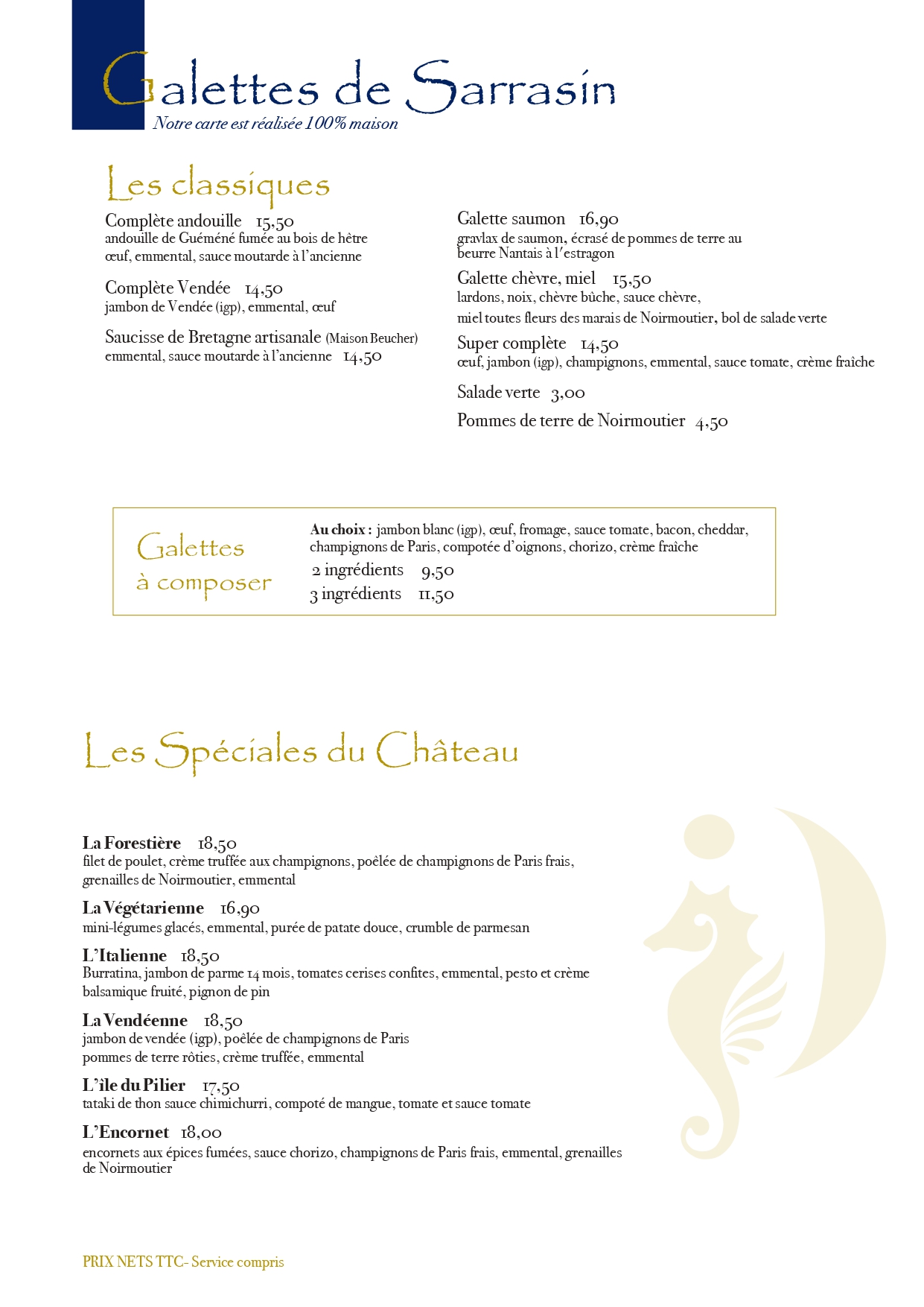 Galettes - La Crêperie du Château 