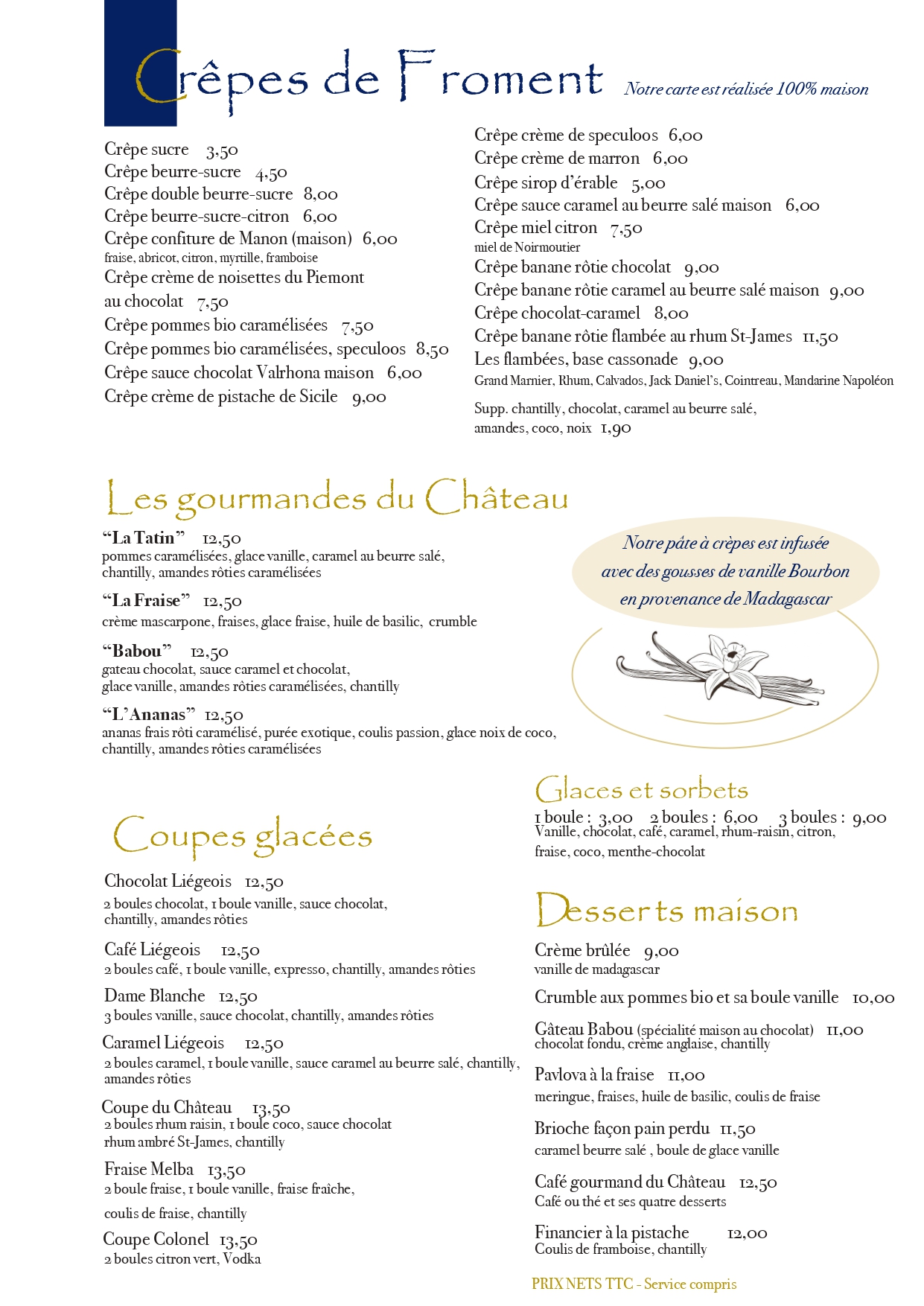Galettes - La Crêperie du Château 